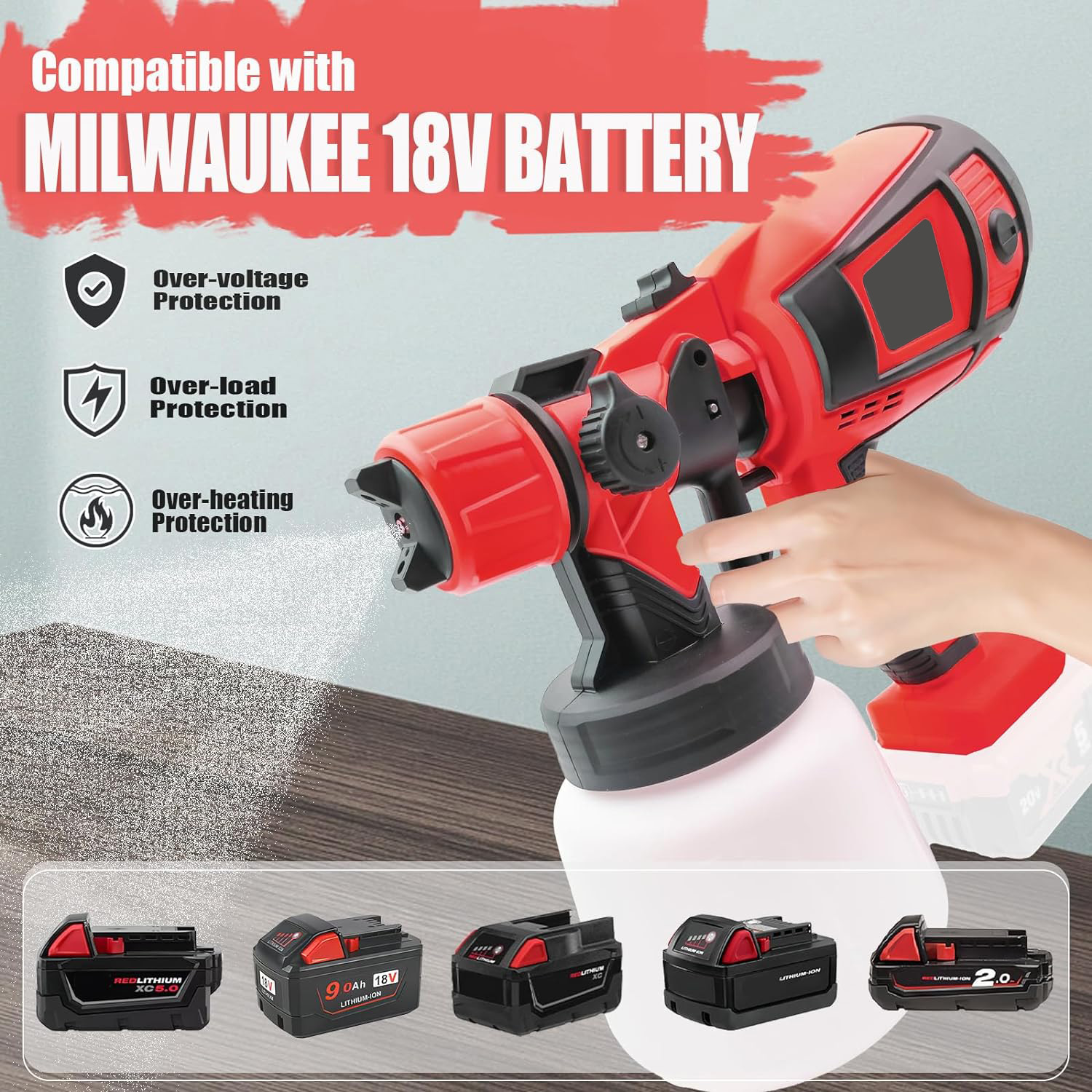 Heat Gun Paint Strip - HVLP Paint Sprayer Compatible with Milwaukee