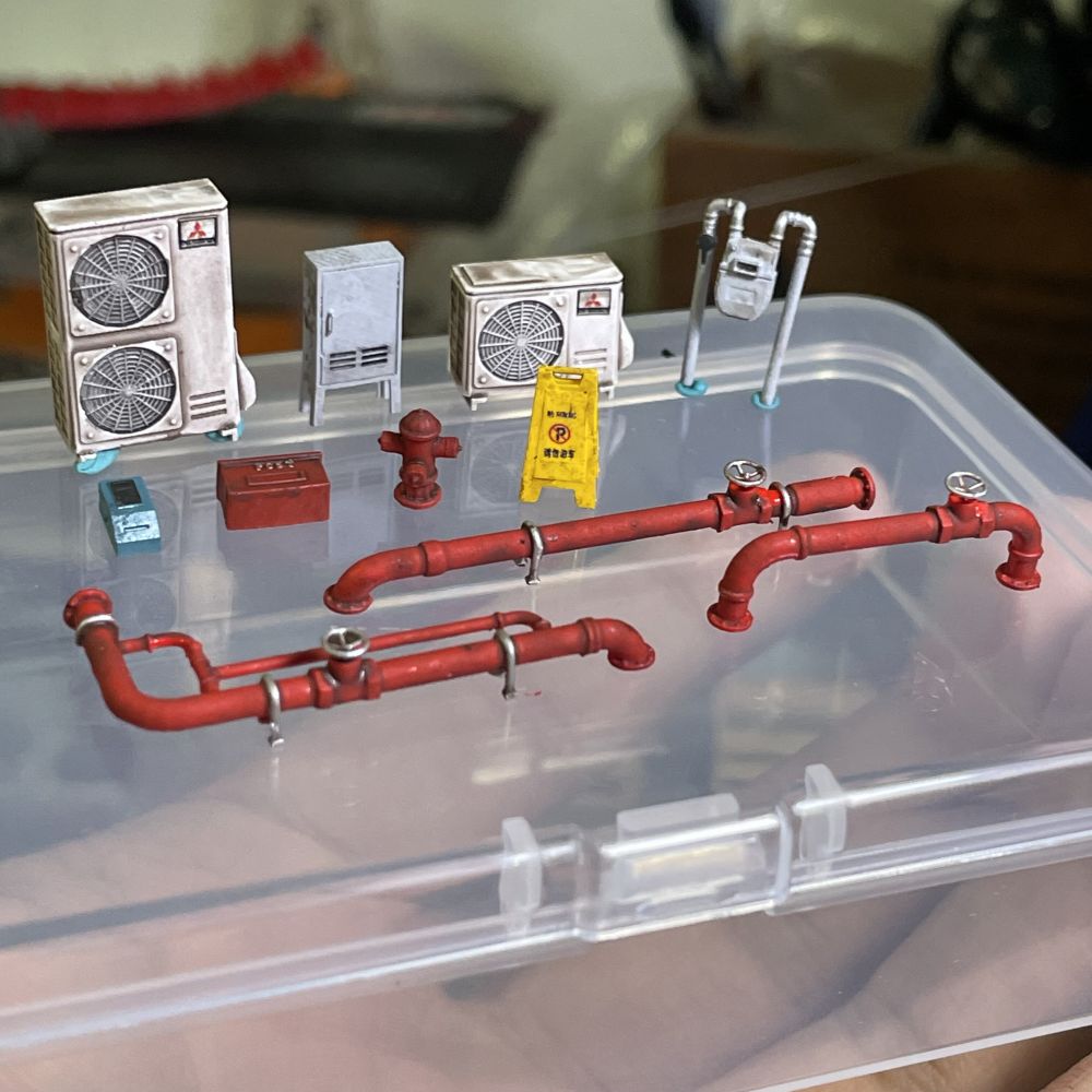 Auto Repair Shop Japan - Diorama 1:64 Air Conditioner Model Modification